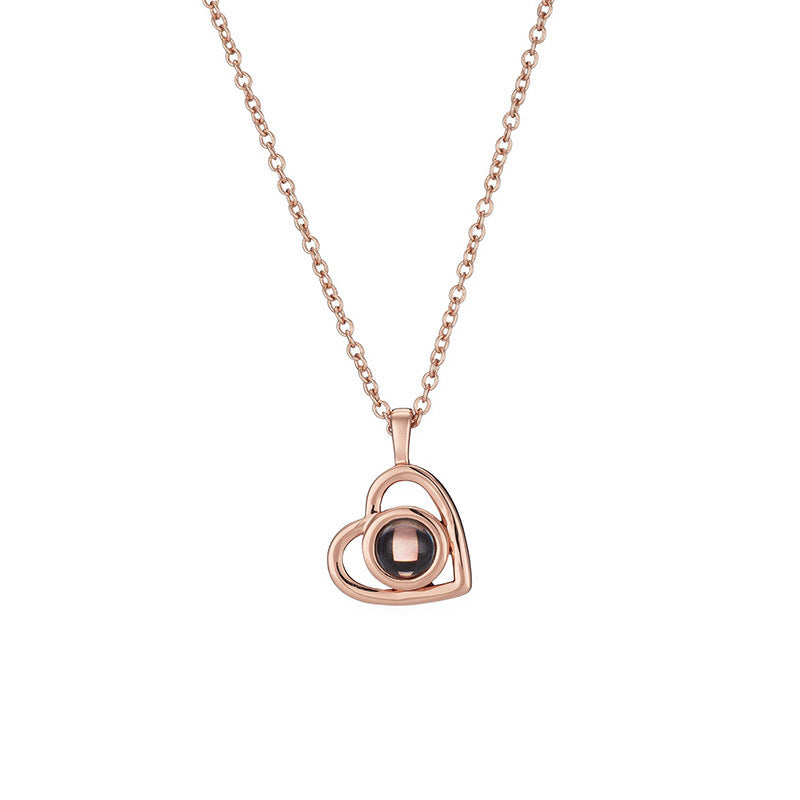 Romantic Necklace Nano Projection Customized Color Pictures Photo Love