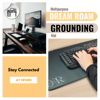 Grounding Mat for Bed, Dream Roam Grounding Sleep Solution, Stress Relief Conductive Mattress Cover, Safety Adapter, 2 Cords, Premium Packaging, 2-Year Warranty, Twin: 27"x73" Queen: 54"x73" Multipurpose: 35.5”x16”