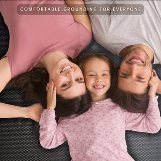 Grounding Mat for Bed, Dream Roam Grounding Sleep Solution, Stress Relief Conductive Mattress Cover, Safety Adapter, 2 Cords, Premium Packaging, 2-Year Warranty, Twin: 27"x73" Queen: 54"x73" Multipurpose: 35.5”x16”